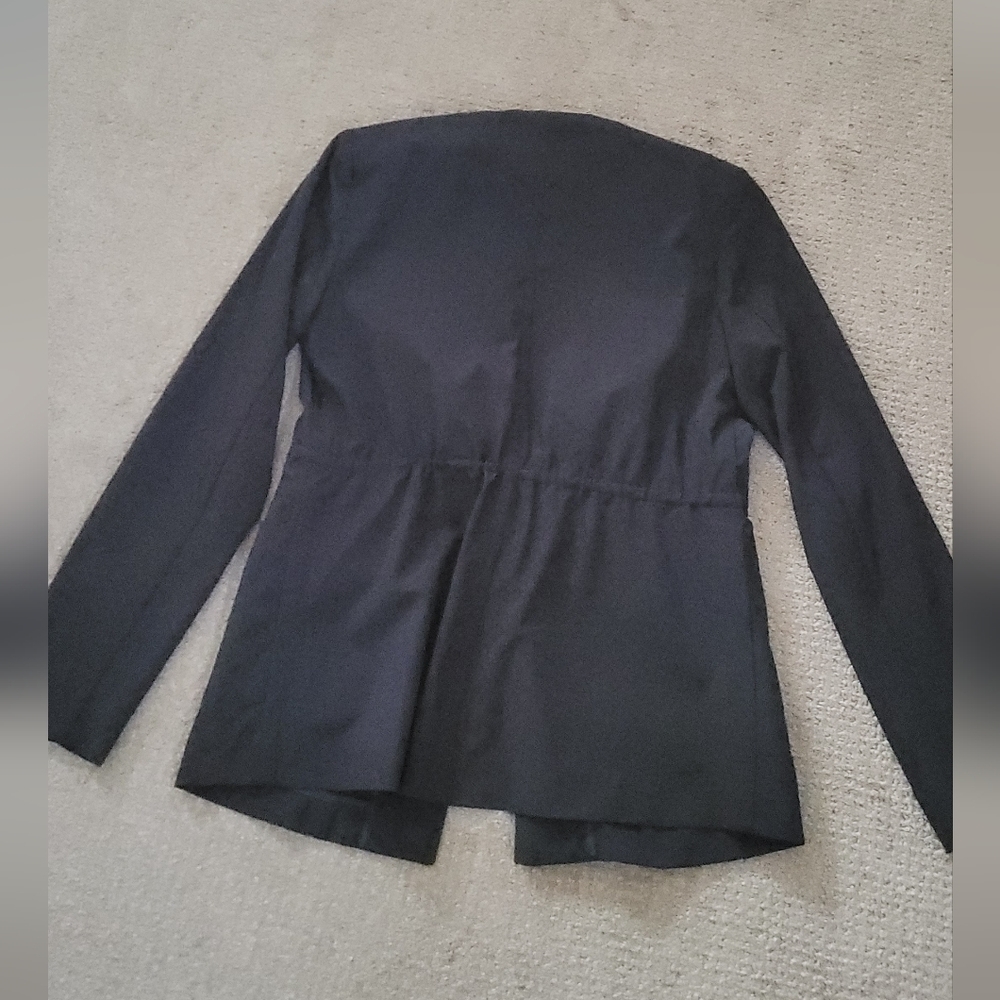 Simply Vera Vera Wang Drawstring Waist Satin Blazer - Picture 5 of 15